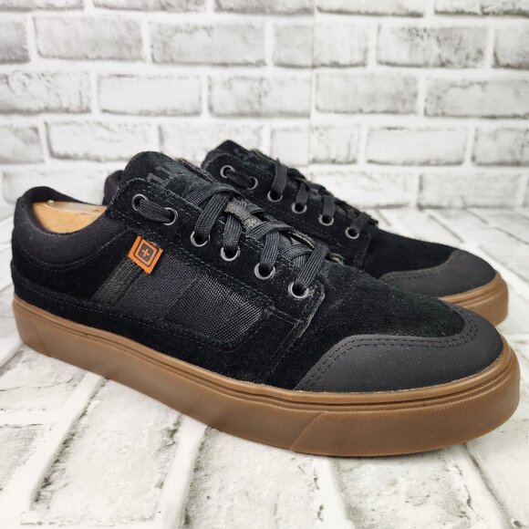 5.11 Tactical Norris Low Sneakers Mens Sz 10 Black Suede Puncture Resistant Shoe - Picture 1 of 10